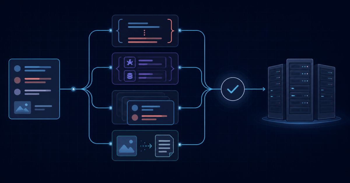 GLM-5.2 messages branch into thinking, tool, history and media template checks before reaching a self-hosted server